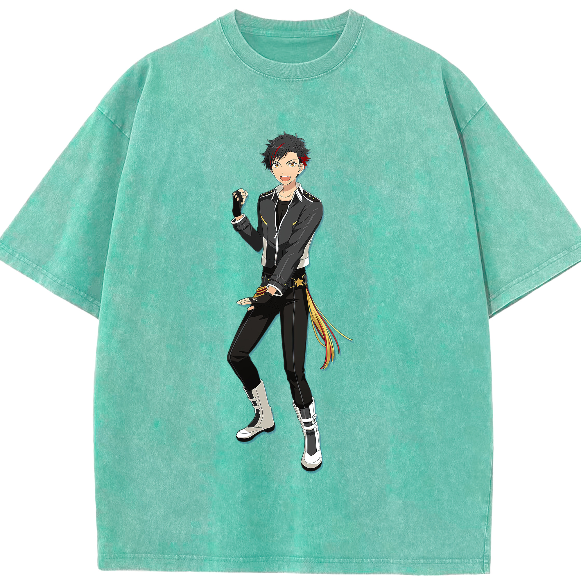 （画像用） あんさんぶるスターズ! Ensemble Stars 綿100% ヴィンテージ風 半袖Tシャツ（フロントプリント）